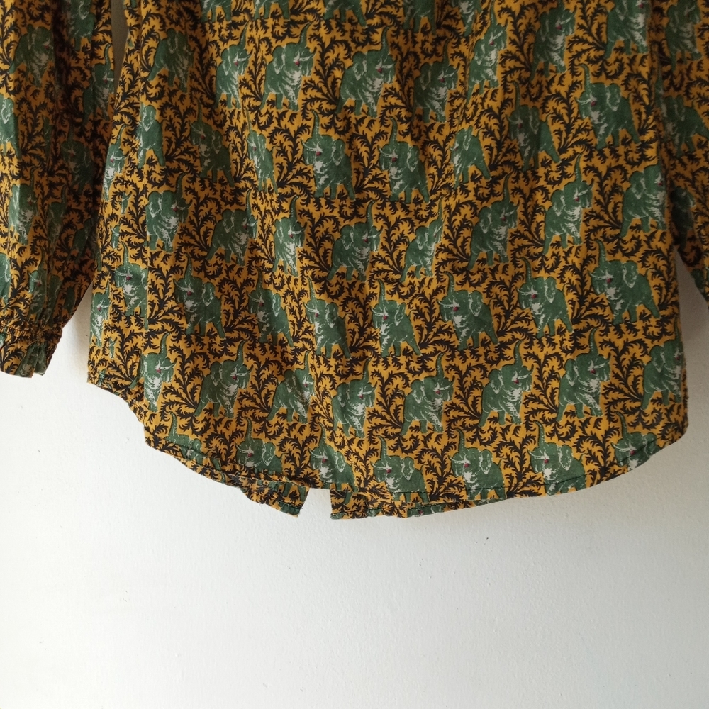 J.Crew 4 Elephant Print Ratti Top - Picture 8 of 13